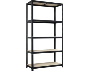 Raft metalic Avasco 120 x 40 x 196 cm, negru, 5 polite