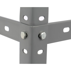 Raft metalic depozitare 5 polite, 80 kg / polita, 180 x 90 x 40 cm, gri - Img 2
