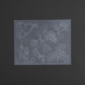 Sablon reutilizabil Craftaid, model sarbatori (Holiday) pentru modelaj piele - Tandy Leather 76661-00 - Img 2