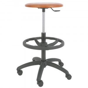 Scaun Labor XTRA imitatie piele cu inaltime reglabila si suport picioare negru - Img 3