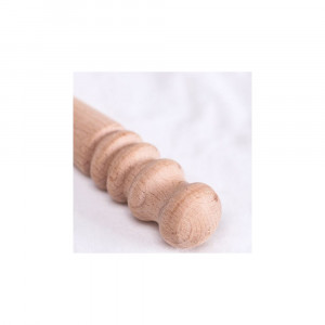 Scula din lemn pentru lustruit si finisat margini piele Wuta (Rotund / Plat / Disc) - Img 3