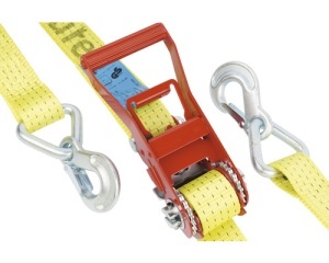 Set 2 chingi de fixare cu clichet si carabiniera Mamutec TD1, 50 mm x 8 m,5000 kg
