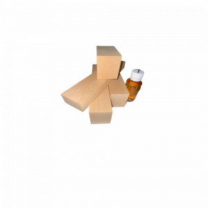 Set 4 blocuri de lemn de cires pentru cioplit + 50 ml ulei tung - Img 2