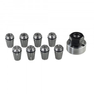 Set 8 bucse elastice (pensete) ER20 Proxxon 24038, 2 - 10 mm, cu piulita de strangere - Img 3