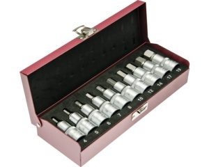 Set capete impact hexagonale WGB 1/2" 4-19 mm, crom-vanadiu