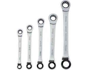 Set chei inelare duble cu clichet WGB 8-19 mm, 5 piese, crom-vanadiu