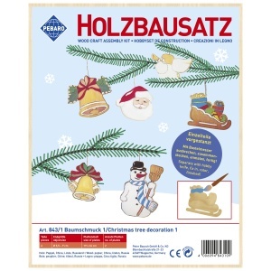 Set de constructie din lemn „Decoratiuni pentru copaci 1” debitat cu laser Pebaro - Img 2
