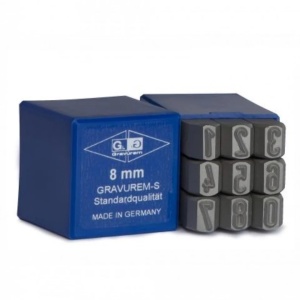 Set poansoane cifre 0-9 Gravurem-S Heidenpeter | 1-16 mm | DIN CK 45