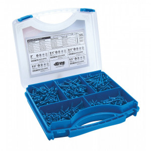 Set șuruburi Kreg Pocket-Hole Blue-Kote pentru exterior, 450 bucăți - SK03B