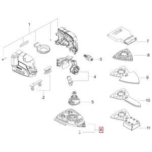 SKIL 2823717001, Kit placa de baza pentru slefuitorul compact brushless 3720
