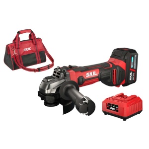 SKIL 3920 DC, Polizor unghiular cu acumulator AG1E3920DC, 8500 rpm, d. max. disc 115mm, 1x Accu, incarcator si geanta - Img 1