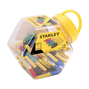 Stanley 1-47-329, 72 de markere mini cu varf subtire, negru, rosu, verde si albastru - Img 1