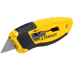Stanley STHT10432-0, Cutter compact cu lama retractabila, 135mm + o lama trapezoidala 62mm - Img 1