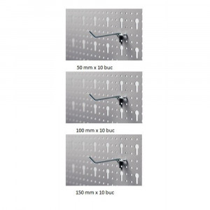 SU2 Set 30 carlige metalice, 50 mm, 100 mm, 150 mm
