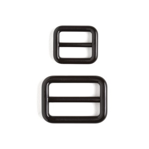 Trecatori (strap slides) negru lucios, 16-38 mm - Tandy Leather
