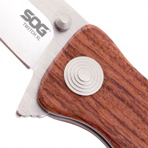TWI24-CP Briceag Twitch XL Drop Point, Satin, Maner lemn, SOG - Img 3