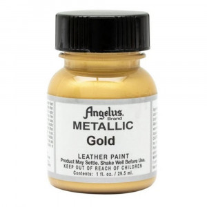 Vopsea acrilica Angelus metalizata (Metallic) pentru piele, 29.5 ml - Img 3