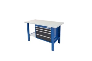 Banc de lucru metalic Werkmeister 1500-19, 1500 mm, 4 sertare