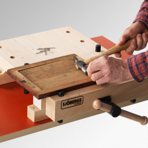 Banc de lucru portabil Sjöbergs cu menghina, lemn masiv de fag, deschidere 110 mm - Img 12