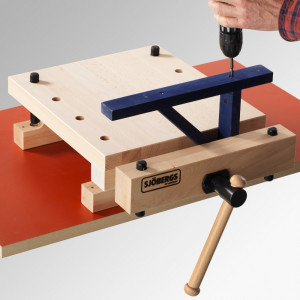 Banc de lucru portabil Sjöbergs cu menghina, lemn masiv de fag, deschidere 110 mm - Img 17
