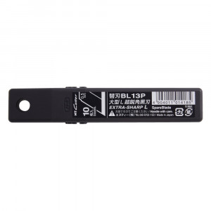 BL13P Set 10 lame cutter negre, EXTRA SHARP de tip L- 18 mm, NT Cutter - Img 3