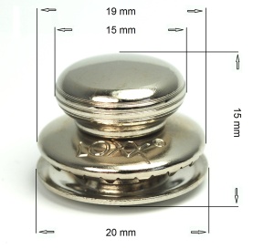 Buton superior cromat pentru sisteme de fixare LOXX - Img 2