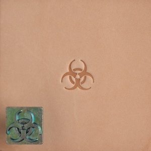 Cap de stanta de embosare 2D Craftool Mini, model pericol biologic (Biohazard) - Tandy Leather 8819-00