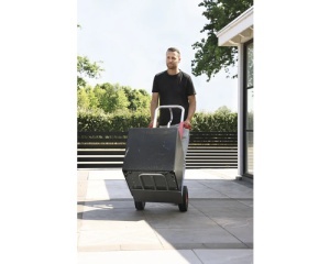 Carucior transport cu platforma profesional Cargo Point max. 250kg, H 1280mm, din otel zincat - Img 4