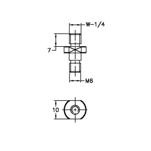 Convertor 1/4" x M6 NOGA - Img 2