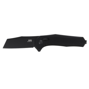 Cutit pliabil SOG Diverge XR Sheepsfoot Black Black 12-02-01-43, lama Sheepsfoot D2 Black Stonewashed, XR Lock, deschidere Flipper, maner GRN Black, EDC Outdoor - Img 6