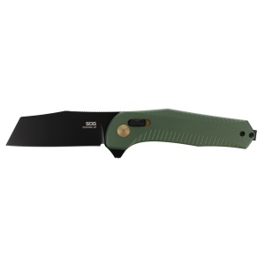 Cutit pliabil SOG Diverge XR Sheepsfoot Forest Green Black 12-02-03-43, lama Sheepsfoot D2 Stonewashed, XR Lock, deschidere Flipper, maner GRN Forest Green & Black, EDC Outdoor - Img 4