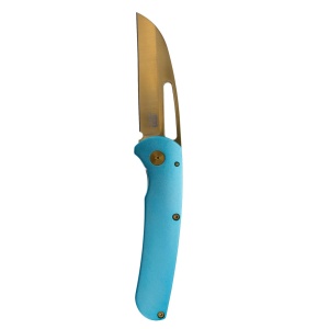 Cutit pliabil SOG Escape FL Blue, lama 8Cr13MoV, Frame Lock, maner albastru din aluminiu anodizat - Img 2