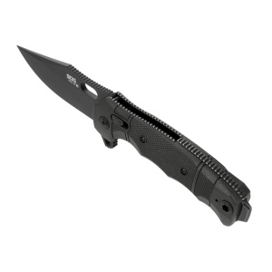 Cutit pliabil SOG SEAL XR Ti USA Made, lama CPM S35VN, maner titan, mecanism XR Lock, fabricat in SUA