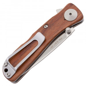 Cutit pliabil SOG Twitch II Wood TWI17-CP, lama Drop Point AUS-8 Satin, deschidere asistata S.A.T., Lockback, maner din lemn Rosewood, EDC Premium - Img 5