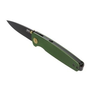 Cutit pliabil SOG Twitch III Forest Green 11-15-04-43, lama Drop Point D2, deschidere asistata S.A.T., maner aluminiu verde, EDC Premium
