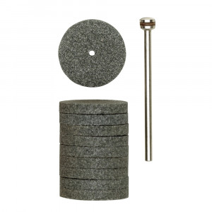 Discuri abrazive din carbura de siliciu Proxxon 28304, 22 x 3 mm, set 10 bucati cu ax 2,35 mm