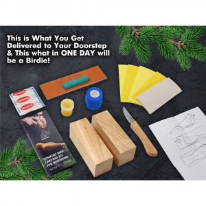 DIY01 Set de sculptura pasari Comfort - Kit complet de incepere pentru adulti, adolescenti si copii, BeaverCraft - Img 9