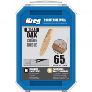 Dopuri din stejar masiv Kreg Micro Pocket-Hole, 65 bucăți - P-MICRO-OAK