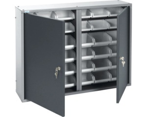 Dulap cutii organizare cu 2 usi si 36 cutii, 800x600x200mm