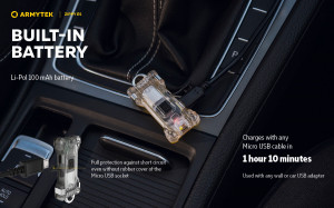 F06101G Lanterna multifunctionala Zippy Extended Set- gri onix, Armytek - Img 16