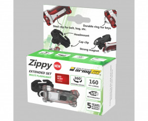 F06101Y Lanterna multifunctionala Zippy Extended Set- galben chihlimbar, Armytek - Img 20