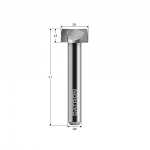 Freza cu 2 caneluri, Datron 0068460S, 6.0x6.0x6.0mm - Img 3