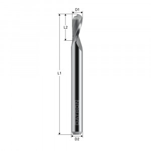Freza Datron 0068472E, 1 Canelura, D2 mm, L7 mm, Coada 6 mm - Img 3