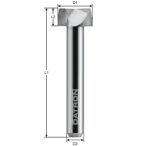 Freza etajata cu doua caneluri, Datron 0068443, 14x8.0mm - Img 2