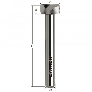 Freza etajata frontala, Datron 0068442G, 12.0x6.0mm - Img 4