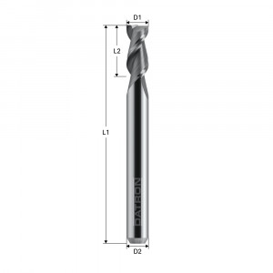 Freza pentru contur, 2 caneluri, Datron 0068034, 4.0x11.0x6.0mm - Img 2