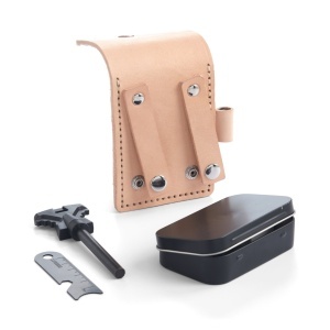Kit husa amnar Explorer din piele Tandy Leather, cu amnar si cutie metalica - imagine 8