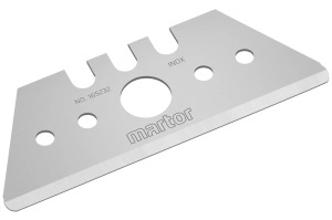 Lame trapezoidale Martor nr. 165232, inox, varfuri rotunjite, set 10 buc