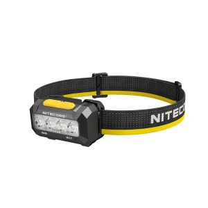 Lanterna Frontala Nitecore HA19 RGB, 600 Lumeni, 130 Metri, Lumina Rosie, Verde si Albastra, AA, IP68