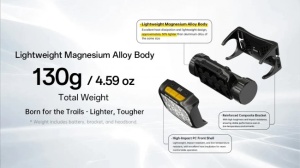 Lanterna Frontala Nitecore UT6, 1600 Lumeni, USB-C, Acumulator 4000 mAh, IP68 - Img 5